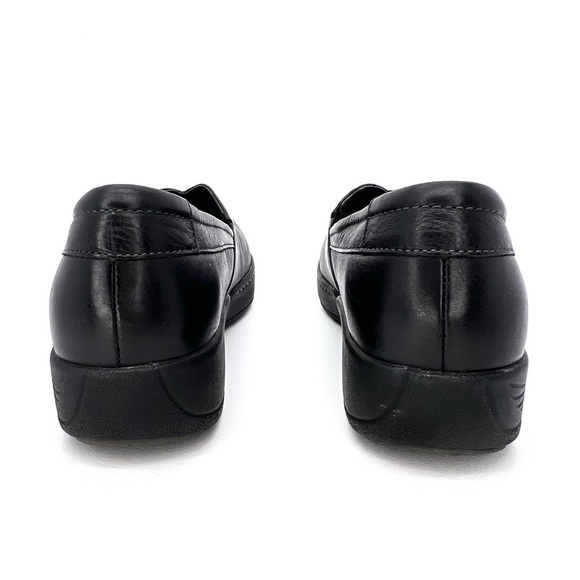 Dansko Abigail Black Leather Shoes Euro Size 41 = US 10.5-11 Embroidered Leaves - Picture 7 of 15